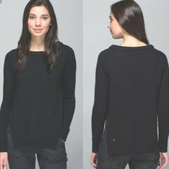 Lululemon Yin To You Sweater Black Long Sleeve
